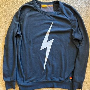Aviator Nation reversible bolt crew sweatshirt